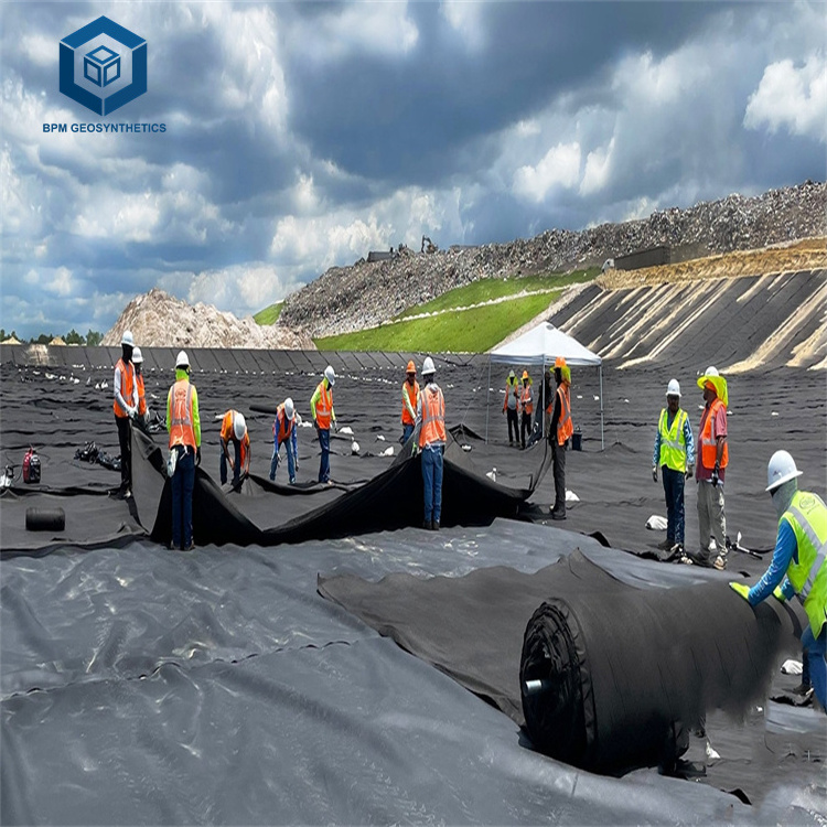 HDPE Geomembrane Polyurethane Pond Liner 2mm Geomembrane HDPE Liner Textured HDPE Sheet for Landfill Project in Russia