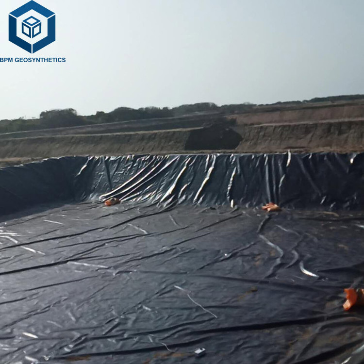 Aquaculture Pond Liners 500 micron Black HDPE Geomembrane Shrimp Fish Pond Liner