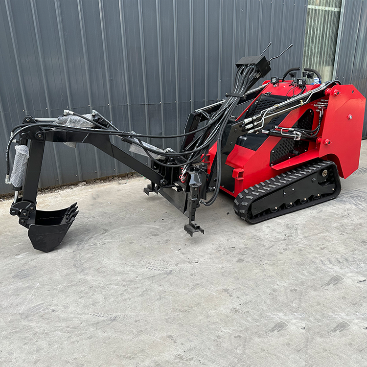 Engine 25 horsepower tracked diesel EPA Mini Skid Loader 500KG capacity with Various accessories such as snow blowers