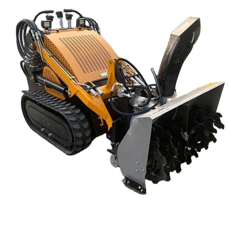 Multi-purpose automatic snow plow small skid loader and snow plow