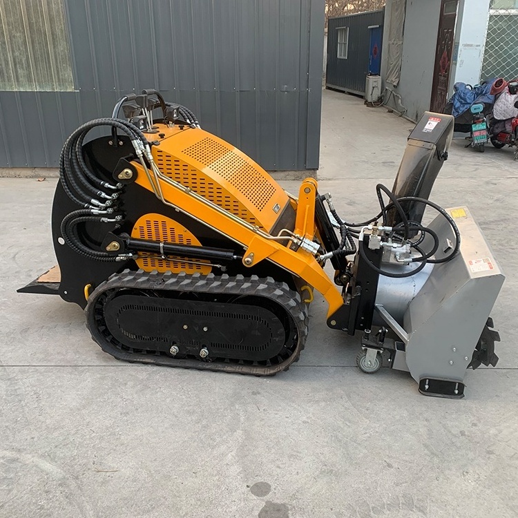 Multi-purpose automatic snow plow small skid loader and snow plow