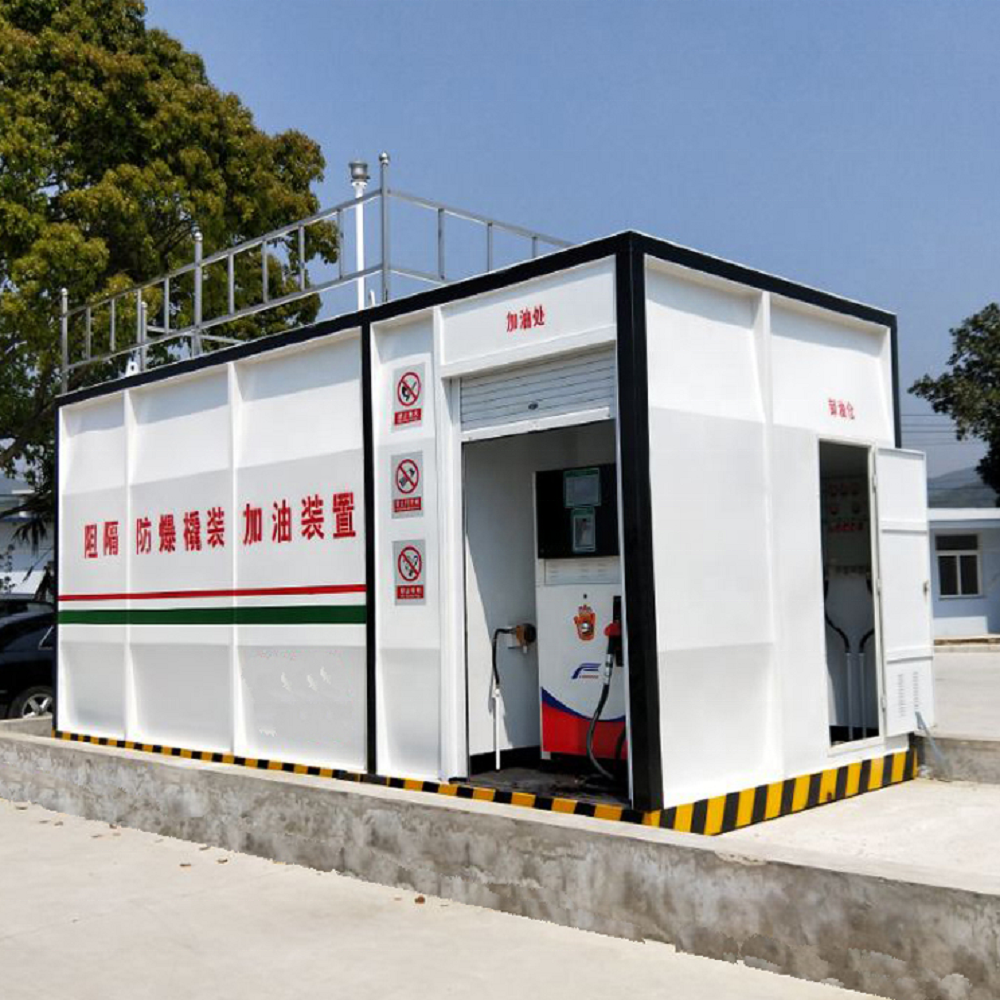 Best price 20ft 40ft mobile container fuel station container fuel tank