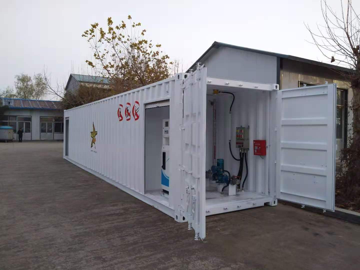 Best price 20ft 40ft mobile container fuel station container fuel tank