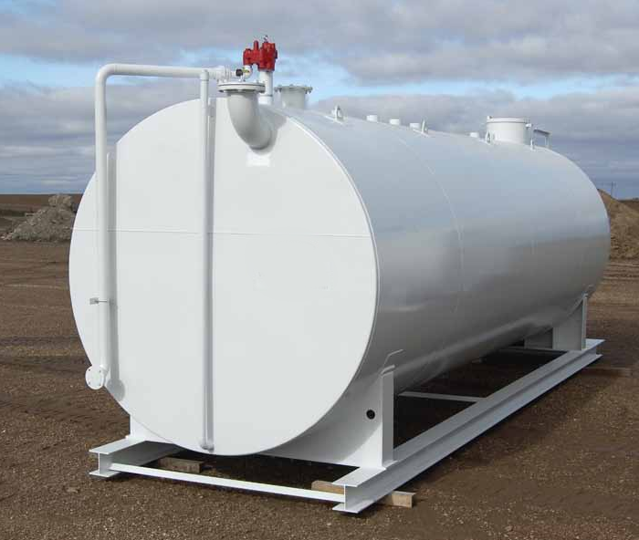 Diesel fuel tank with skid portable gasoline petrol fuel storage tank for petrol filling station