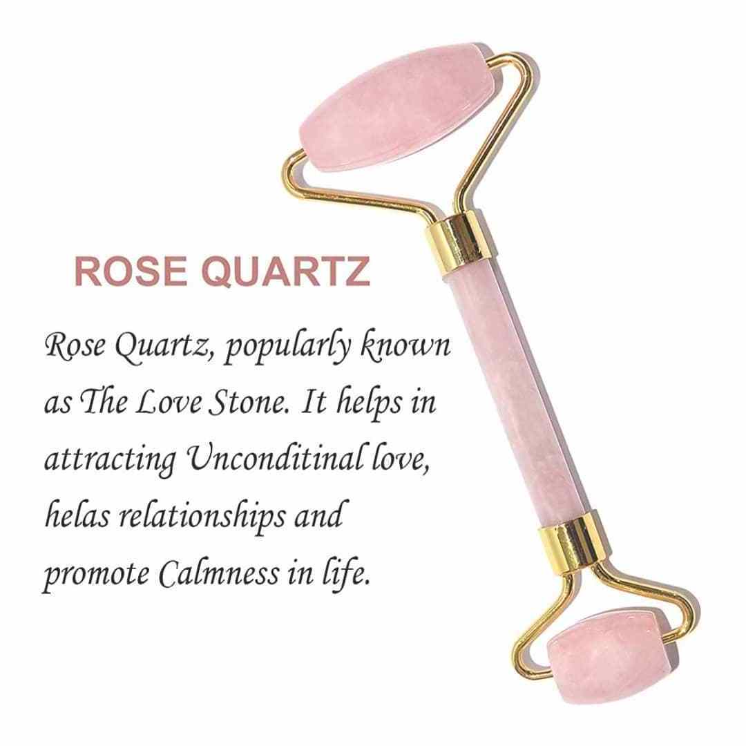 Rose quartz face massage roller: gemstone face massage roller:crystal face massage roller:healing crystal stone:gemstone:agate