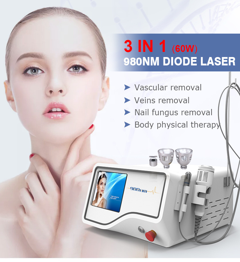 60W  980nm Diode Laser/980nm Diode Laser Spider Vein Removal Machine/Laser Invisvel 980nm Beauty Equipment