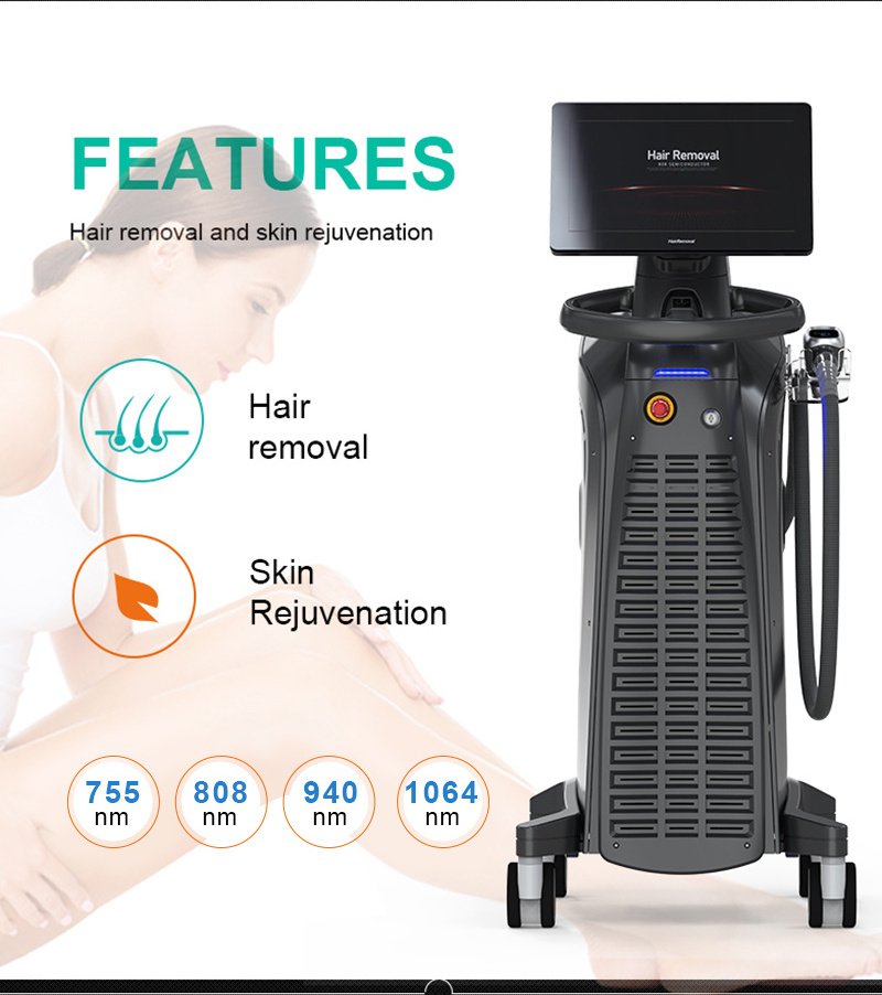 Quick delivery Epilator Diode Laser Hair Removal Machine Price 755 808 1064 Laser 808nm equipment