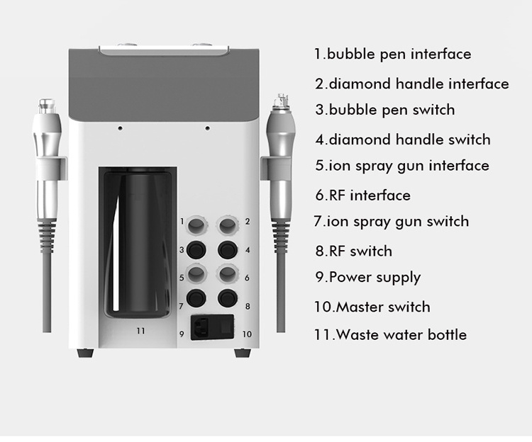 high quality aqua hydro facial machine 4 in 1  blackhead removal device pore cleaner skincare machine small bubble machine