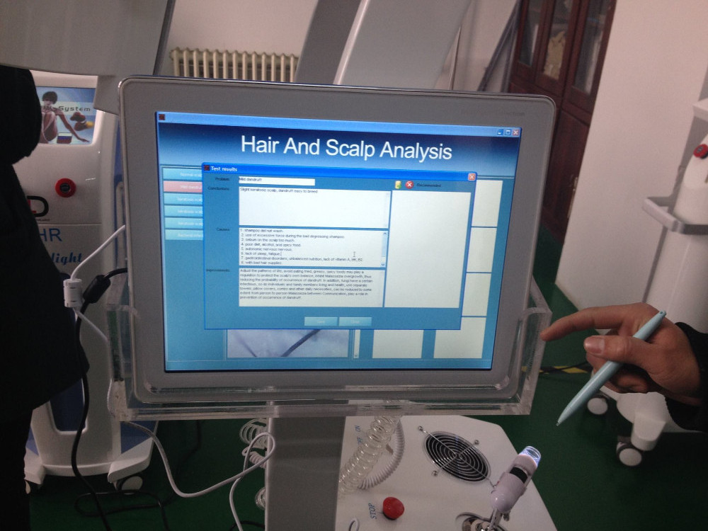 2023  Professional Anti hair loss 650nm Laser hair regrowth device with hair analyzer function