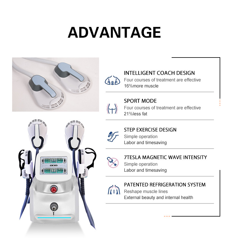 Ems Body Sculpting Device 4 Treatment Handles Strong Power Frequency Adjustable Butt Lift Increase Muscle&Lose Fat Equipment