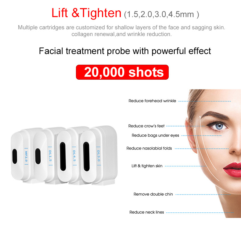 7D high intensity focused ultrasound hifu 9d facial y corporal ultherapie machine hifu face lifting