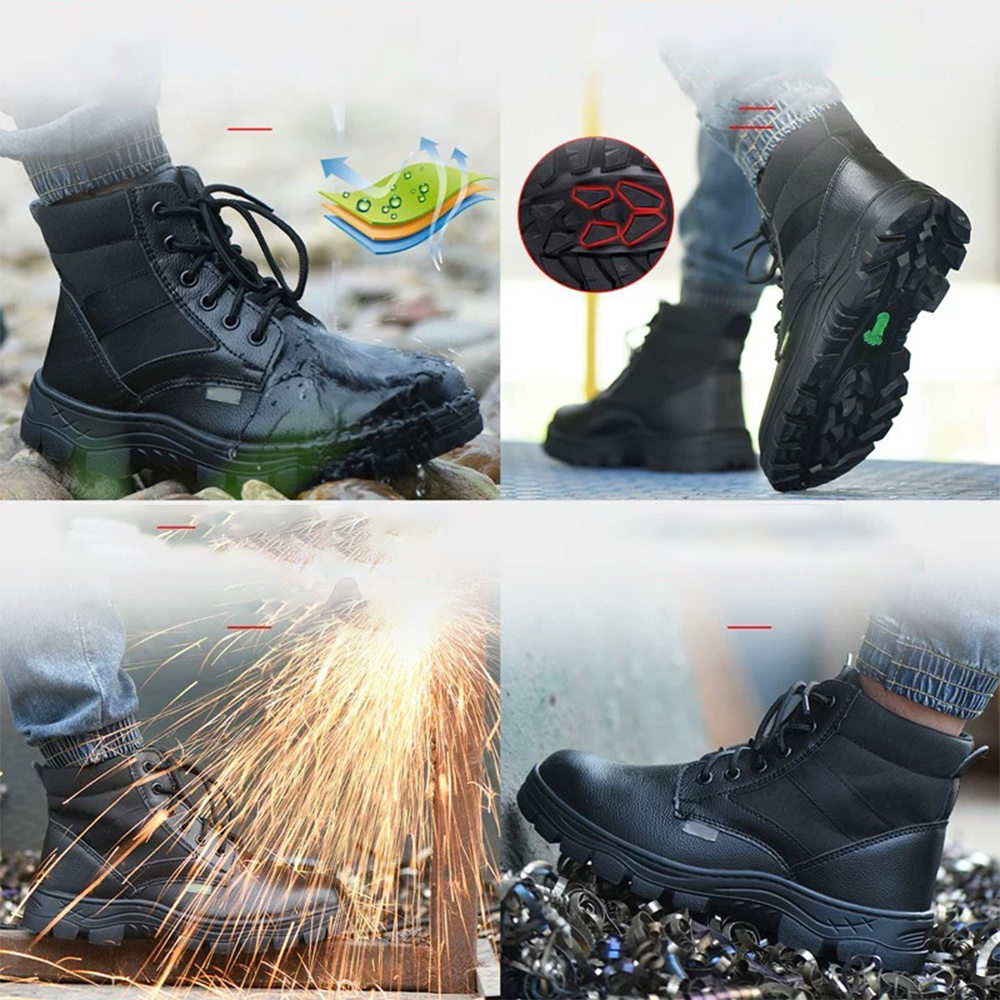 Wear-resistant non-slip anti-smashing anti-puncture casual work s3 safety shoes industrial safety boots working shoes for men