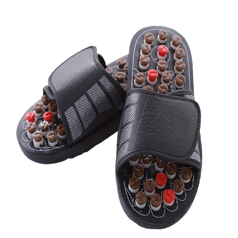 Adjustable Acupressure Open Toe Foot Flat Massage Men Women Slipper Sandals