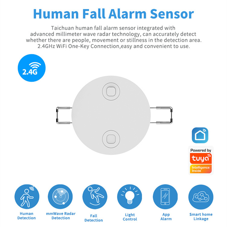 Tuya WiFi Human Presence Detector Elderly Fall Sensor smart home linkage light control Motion PIR detection alarm energy saving