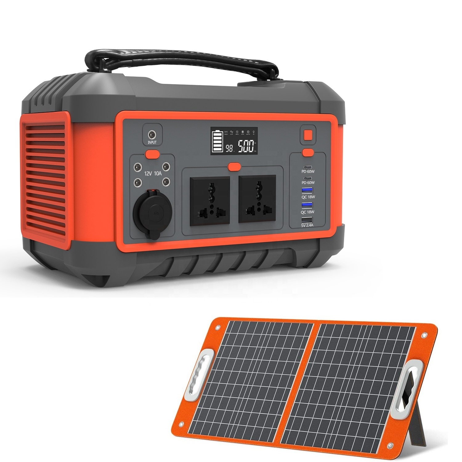 TAICO 500Wh Lithium Solar Generator 1000W 500W Portable Solar Power Station with Magnetic Charger 2022 Wireless Power Bank