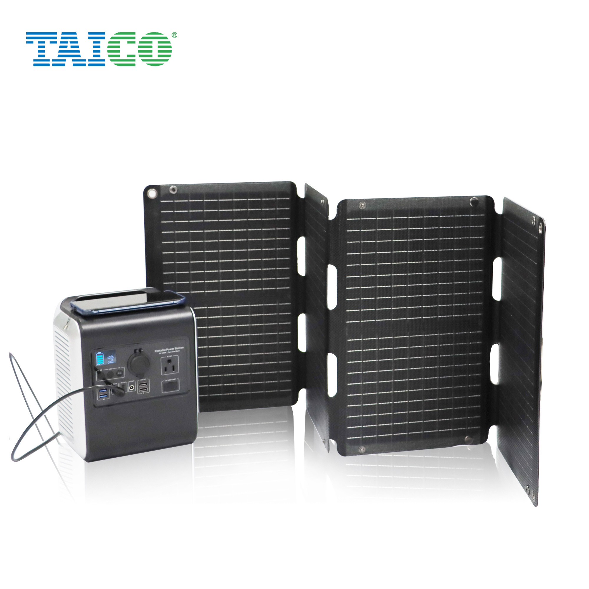 TAICO Wholesale USB Phone Charger 60W Foldable Solar Charger Portable Solar Panel For Camping Boat RV Travel Home Car