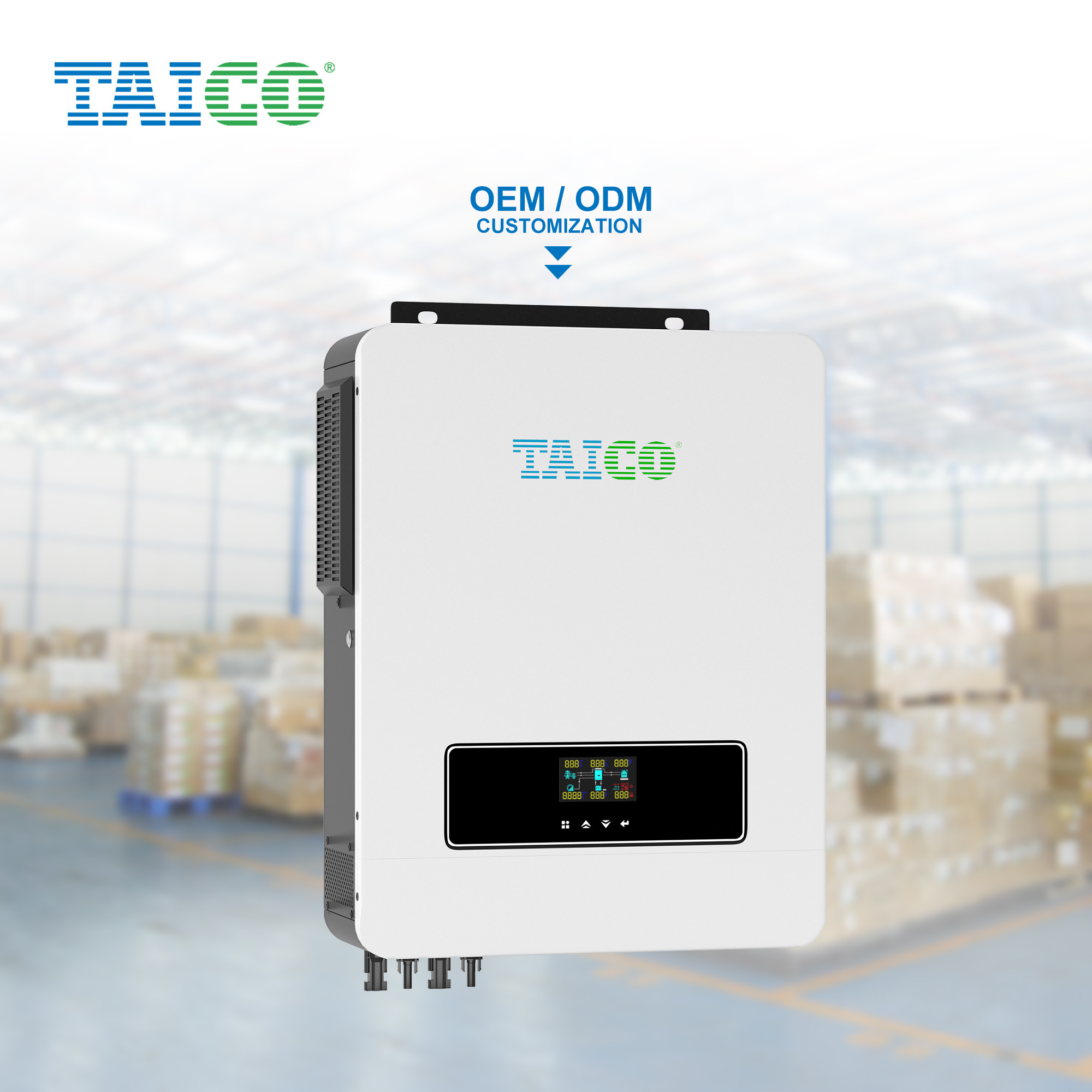 TAICO solar 3.5kw 5.5 kw hybrid off-grid solar inverter 3500 watt 5500w inverter off grid solar inverter built in Mppt