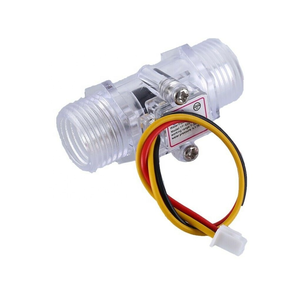 Taidacent G1/2 DN15 Plastic Flow Sensor Transparent Liquid Turbine Flow Meter Precision Hall Sensor Water Flow Sensor Switch