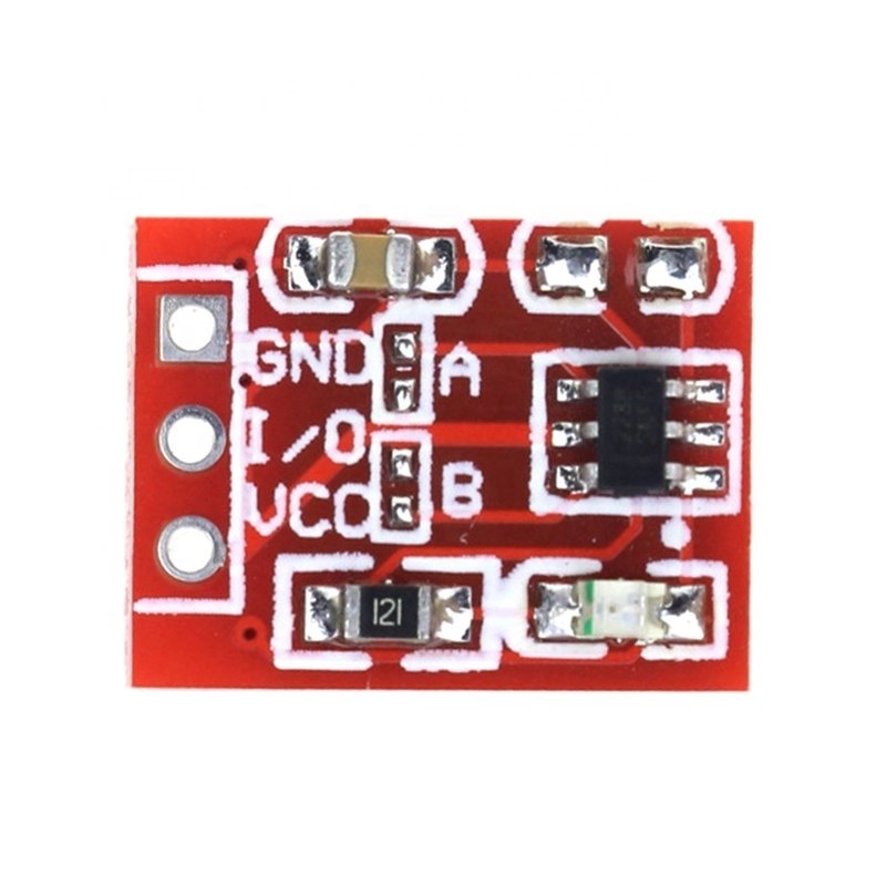 Taidacent 2.5 to 5.5V TTP223 1 Channel Capacitive Touch Sensor Module Self-locking Inching Capacitive Touch Button Switch