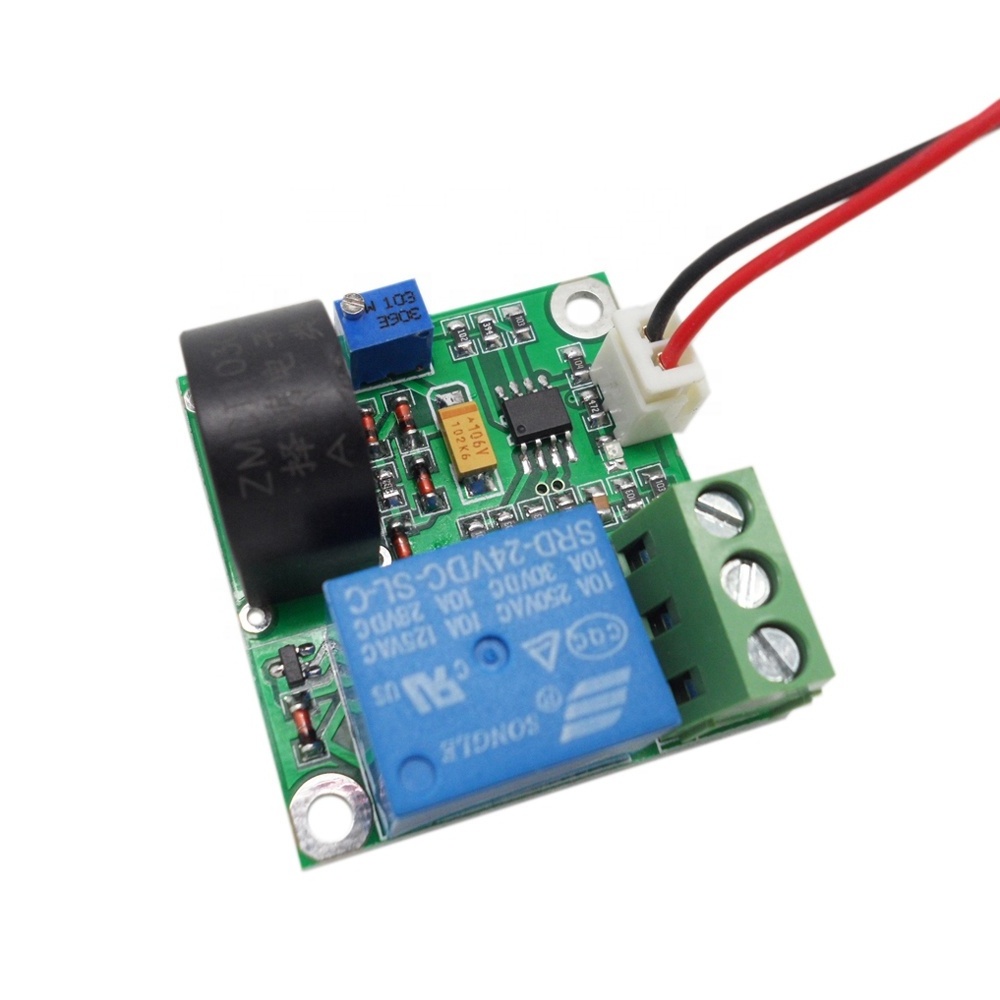 Taidacent 24V 0-10A Current Detection Sensor Switch Output AC Current Signal Sensor for Overcurrent Short-Circuit Protection