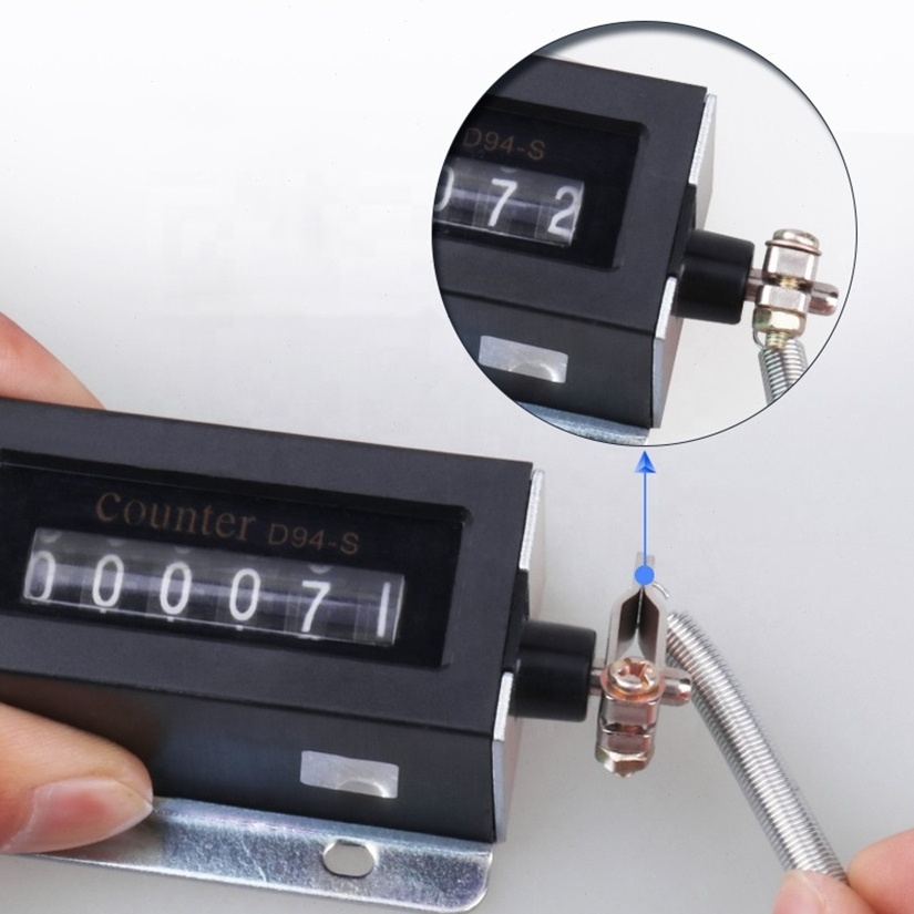 Taidacent 5 Digits 6 Digits Pull Counter Manual Industrial Automatic Punch Counter Reciprocating Movement Mechanical Counter