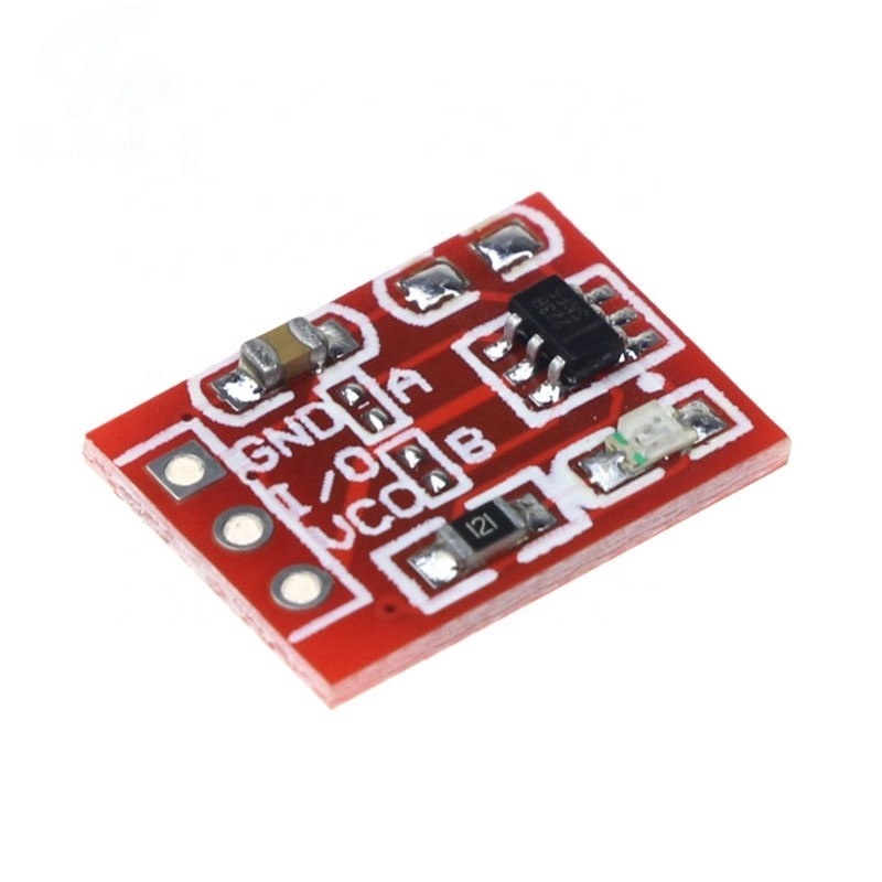 Taidacent 2.5 to 5.5V TTP223 1 Channel Capacitive Touch Sensor Module Self-locking Inching Capacitive Touch Button Switch