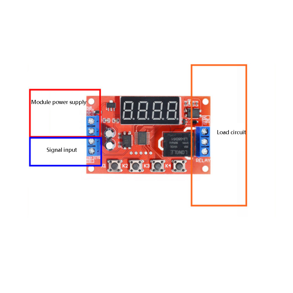 Taidacent DC 5V 12V 24V 10A Adjustable Timer Relay Switch Digital Display Time Replay Trigger Pulse Cycle Timer Delay Switch