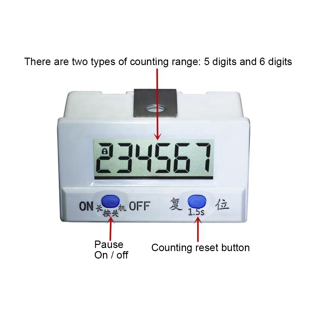 Taidacent Smart Punch Electronic Digital Display Counter Magnetic Rotation Counting Sensor 6 5 Digit Counter Industrial Counting