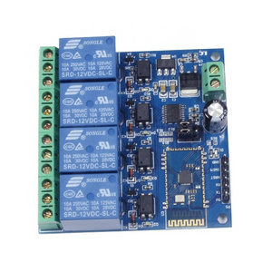 Taidacent 12v DC Relay Switch 4-way Smart Home BLE Control Relay Switch Android Mobile Control 12v BLE Relay Module