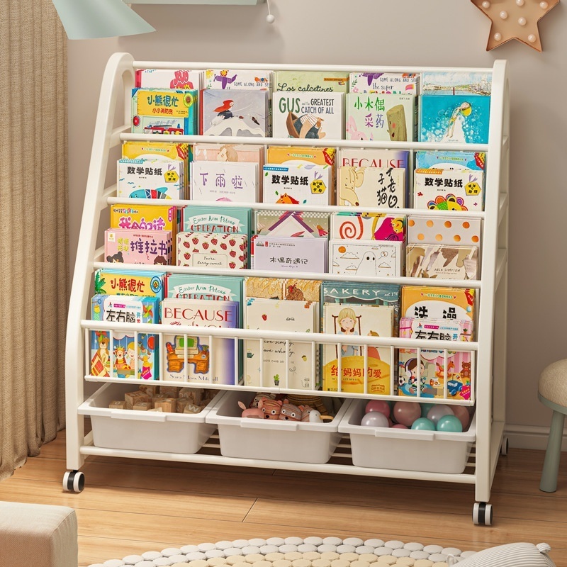 best selling products bookshelf Mobile toy storage shelf Simple bookcase storage shelf