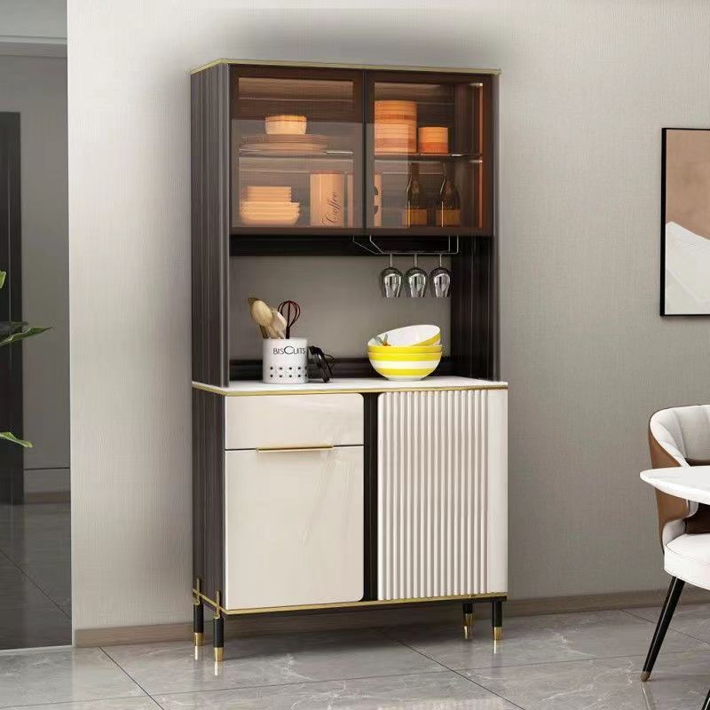 Modern light luxury luxury wall living room cabinet side cabinet with drawer storage and glass display