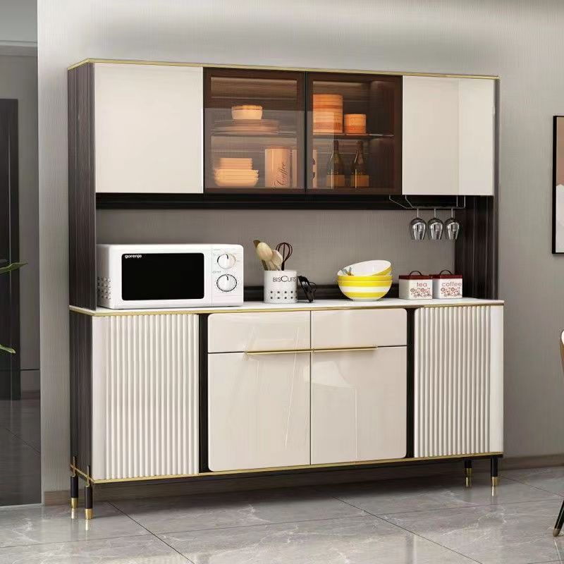 Modern light luxury luxury wall living room cabinet side cabinet with drawer storage and glass display