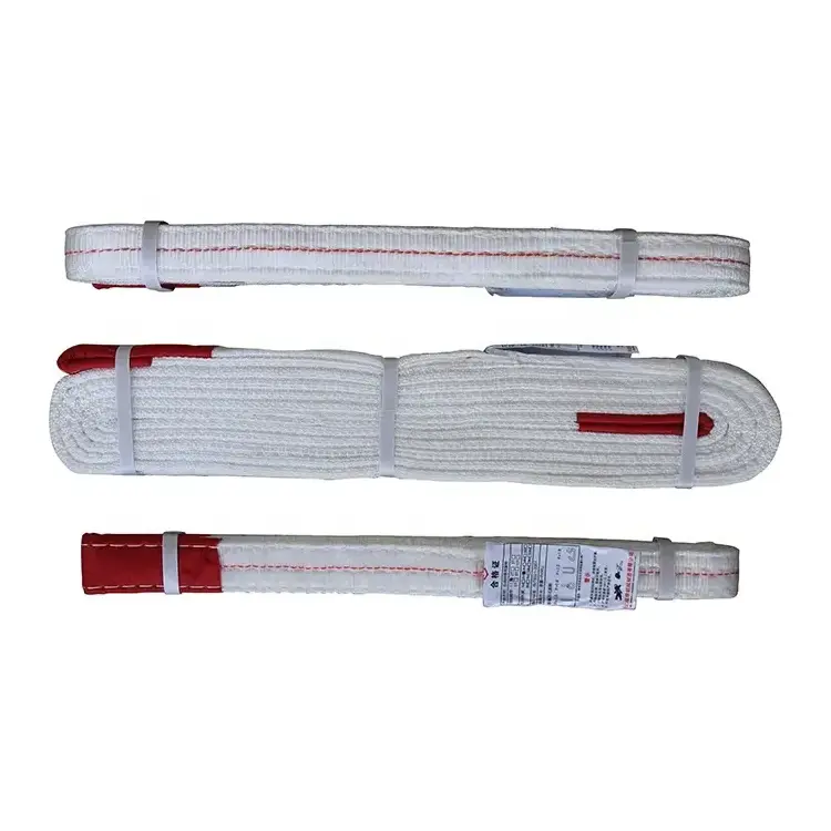 Webbing Sling Belt 2 Tons 10 Ton Heavy Duty Heavy Crane Lifting Belt Double Eye Flat Webbing Sling