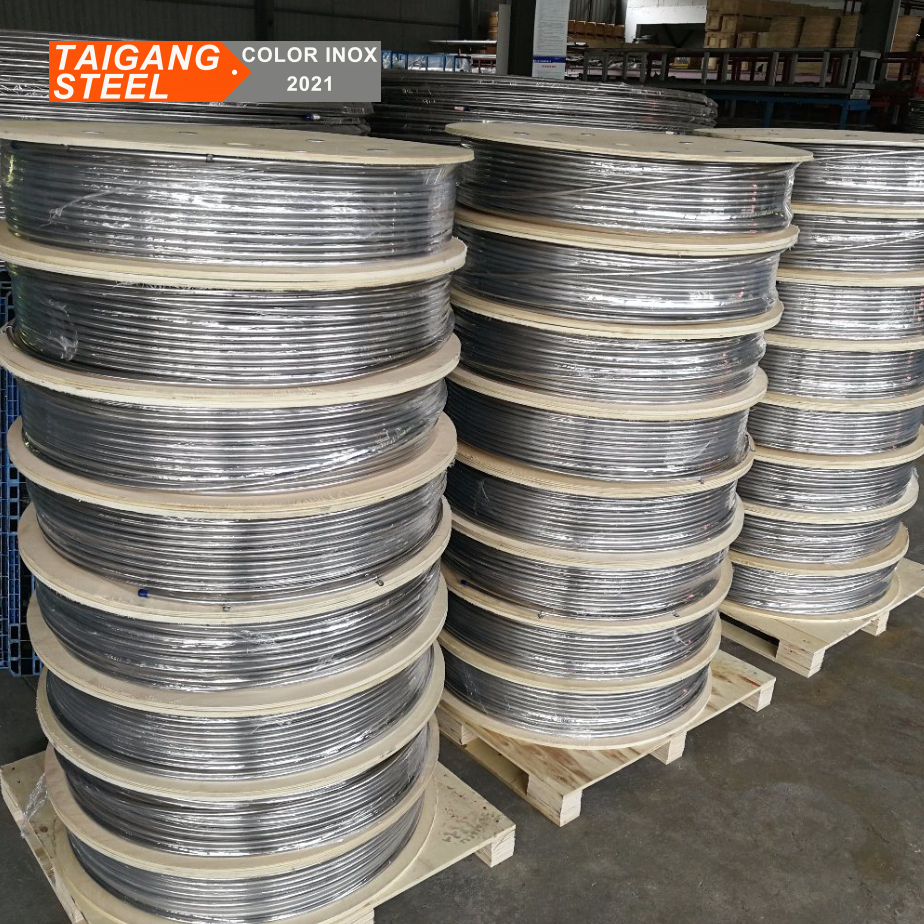 TISCO factory direct selling 304 Stainless Steel Coil Tube 9.52*1.24m Stainless Steel Coil tubing for Oil Field