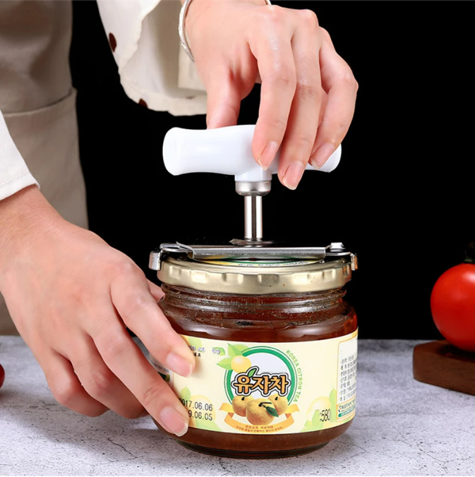 Adjustable Stainless Steel Lids off Jar Bottle Opener Kitchen Accessories Can Opener for 3-9.5CM