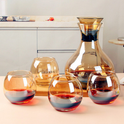 European household juice cup high appearance level Paca amber decanter glass kettle