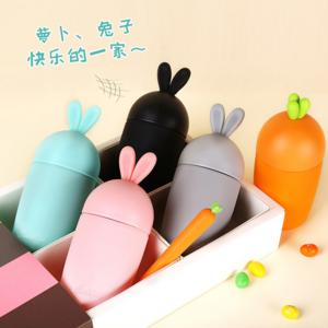 Cactus Christmas cartoon Carrot rabbit bottle gifts colorful silicone Mini cute glass water bottle with rope for kids