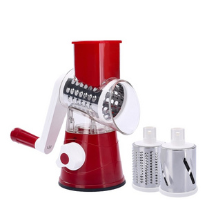 Vegetable cutter hand-operated rotary shredder three-in-one drum vegetable cutter