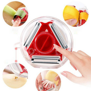 Slicer Stainless Steel Peeler Shredder Julienne Cutter Multi Peel Blade Zesters Grater Kitchen Tool MagicTrio Peeler Set