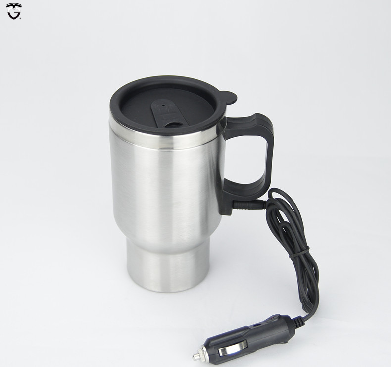 Double stainless steel 12V car USB mug plug-in heated thermos charging insulation mugs electric cup heated mug warmer