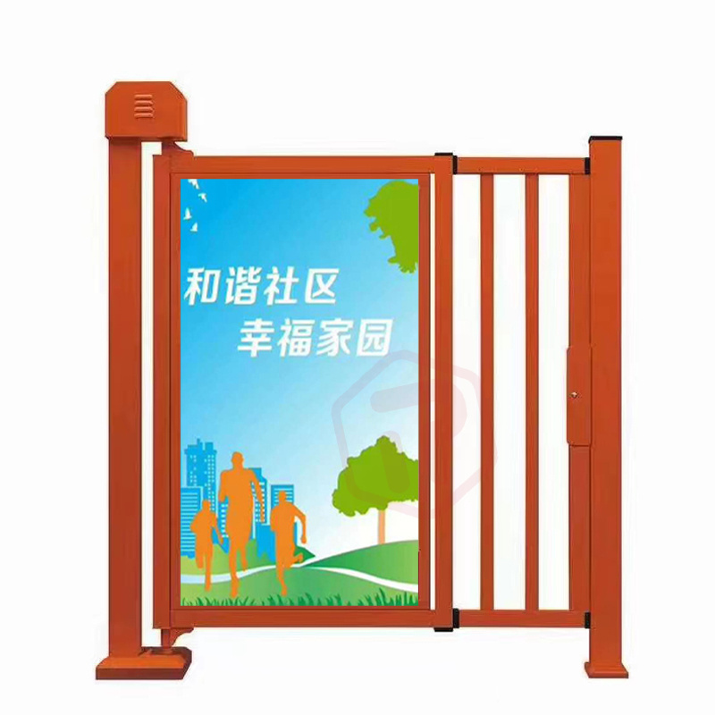 Rotating Advertising Manual Turnstiles with Range Adjustment Swinging Access Control Widened Walkway Swing Barrier Gate