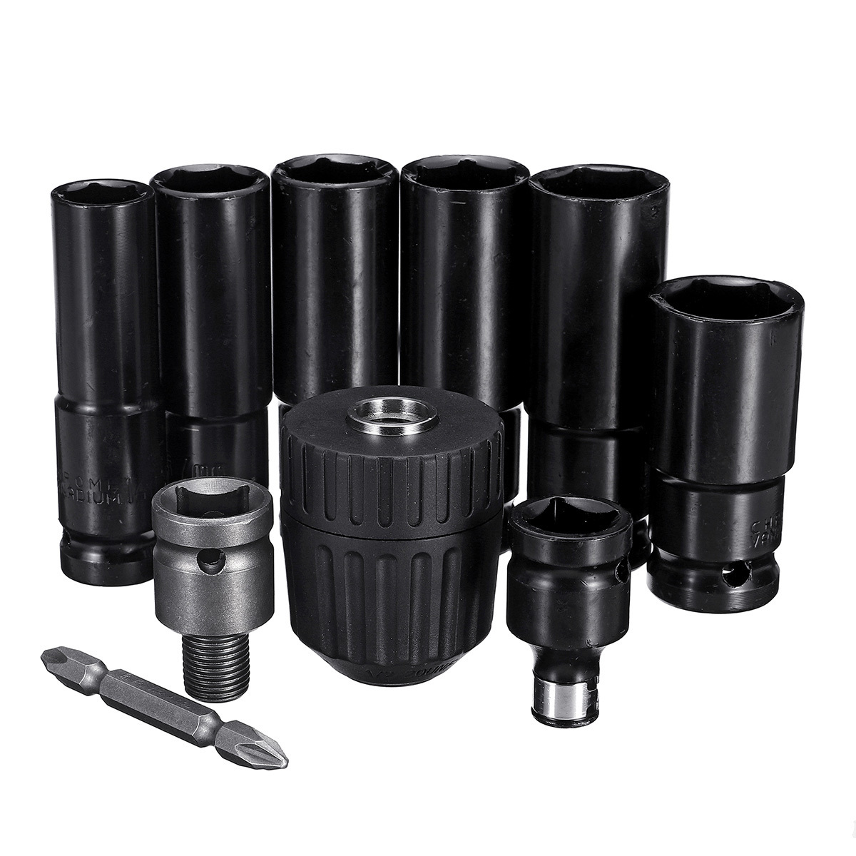 10pcs Set Electric Impact Wrench Hexs Socket Head Kit Drill Chuck Drive Adapter SET Electric Drill Wrench Screwdrivers