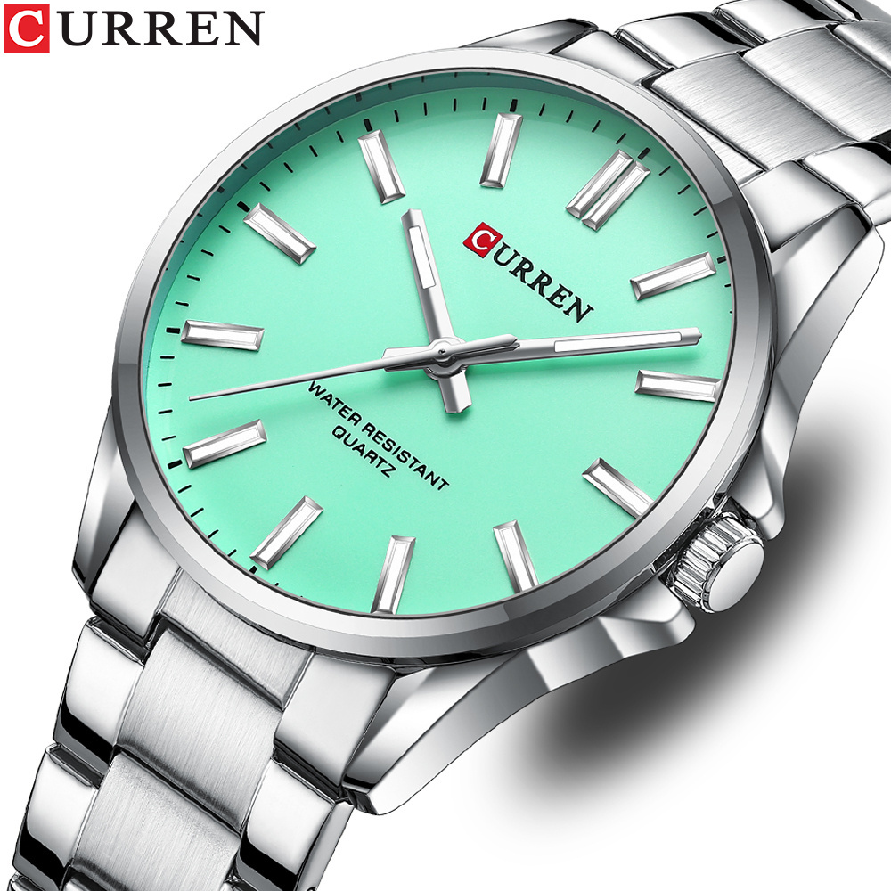 Curren 9090 Business Male Quartz Mens Wrist Watch Stainless Steel Waterproof Luxury Fashion Casual Sport Chronograph Watch