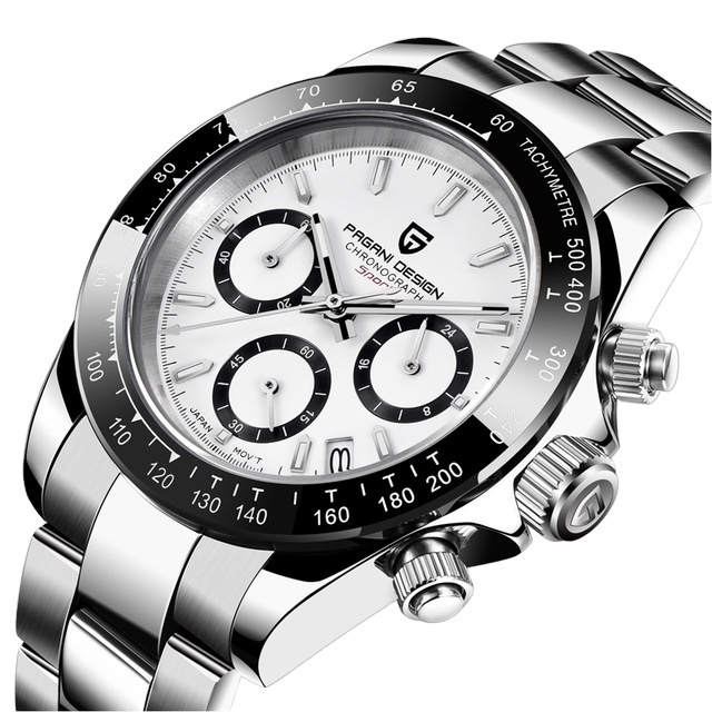 Pagani Design 1644 Business men wrist watches quality stainless steel chrono calendar luxury mens quartz watch