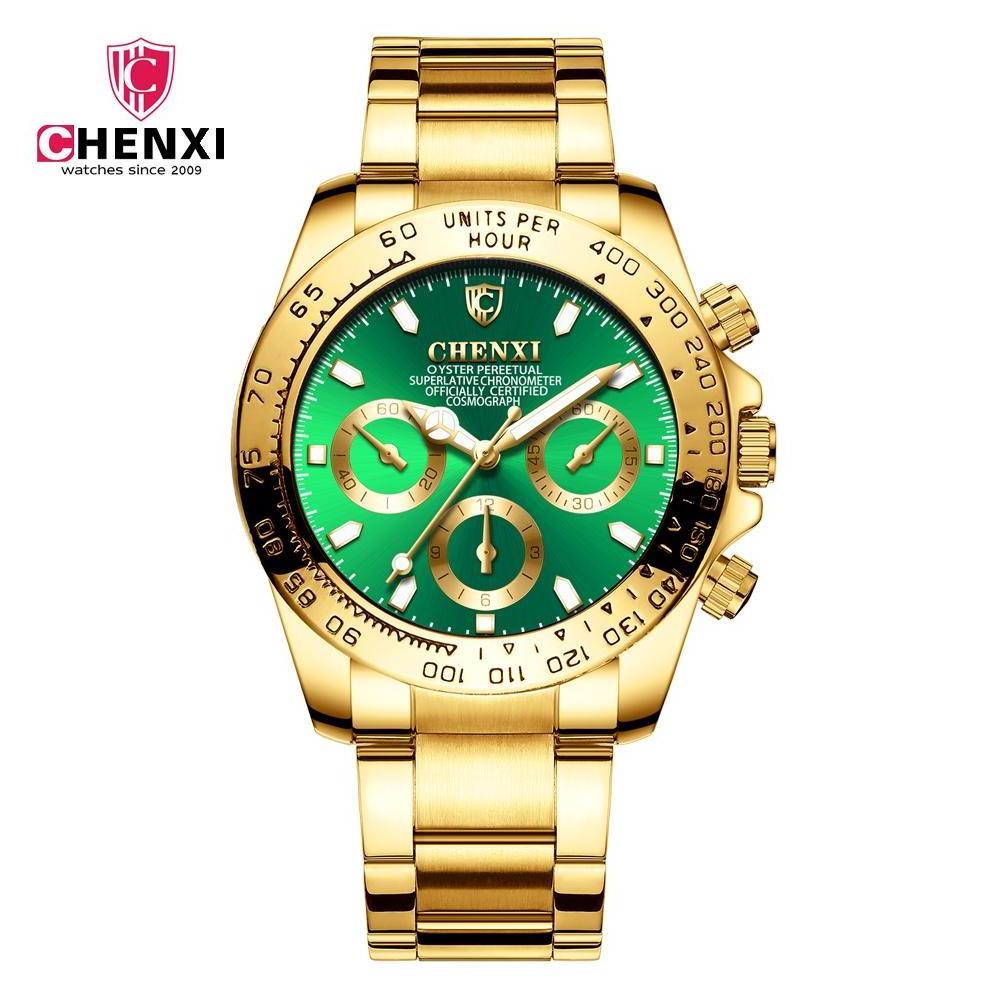 CHENXI 086A Man Quartz Wrist Watch Luxury Stainless Steel Gold Plated Watch For Man Relogio Masculino Watch Men 2022