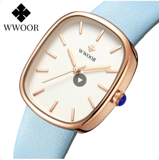 WWOOR 8881 Original Ladies Wrist Watches Classics Leather Strap Waterproof Luxury Fashion Brand Watch Elegant Quartz Watches