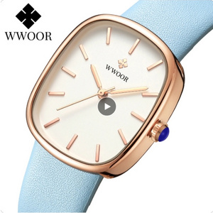 WWOOR 8881 Original Ladies Wrist Watches Classics Leather Strap Waterproof Luxury Fashion Brand Watch Elegant Quartz Watches