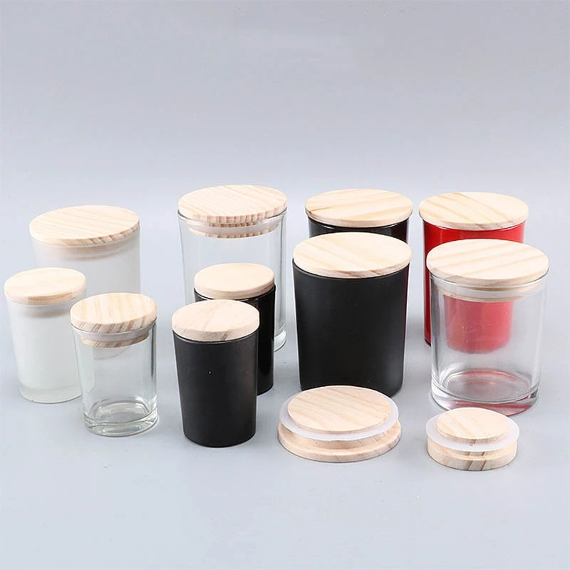 luxury bulk votive matt white glass candle accessories candle holder supplies  black candle jars with lids