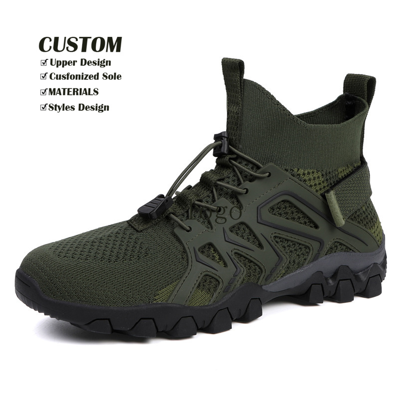 2023 New Outdoor Mountaineering Breathable Hiking Shoes Men's Rock Climbing Running Shoes