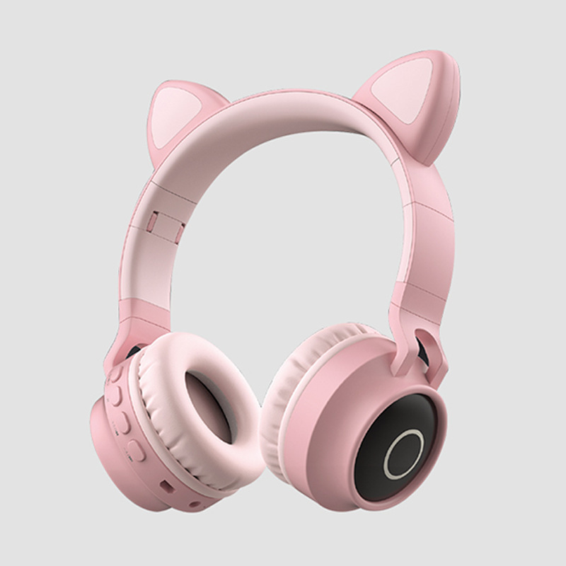 Fashionable Foldable   Earphone Portable Wireless Headsets Cat Ears Cute Earpiece Headphone  for Stereo Earphone